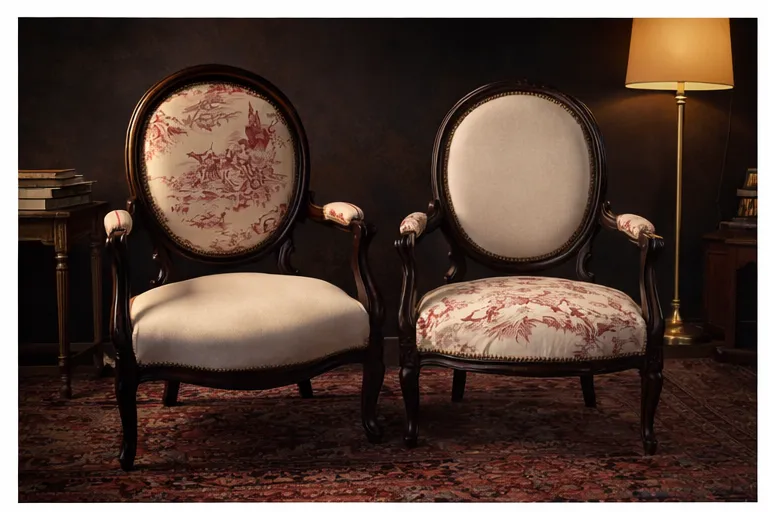 Paire de chaises Napoléon III restaurées, présentées côte à côte